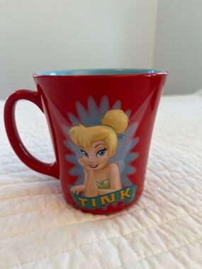 Tinker Bell 3D Red Ceramic Mug with Blue Interior